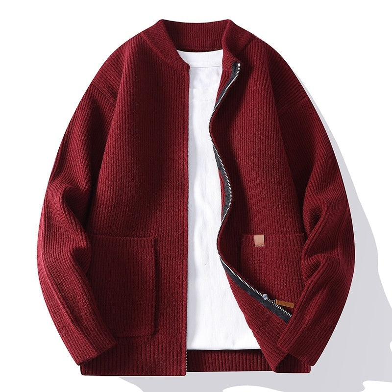 Men's Sweater Cardigan Striped Jacket Coat
