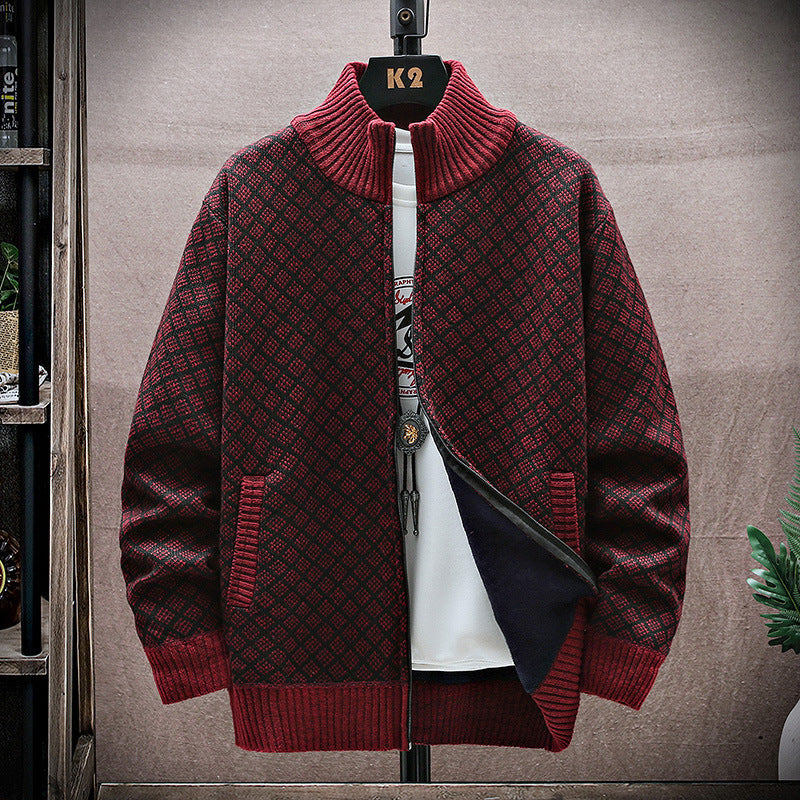 Men's Casual Zipper Sweater coat