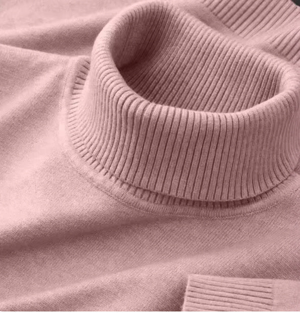 Fleece-lined Thick Soft Warm One Mock Neck Sweater