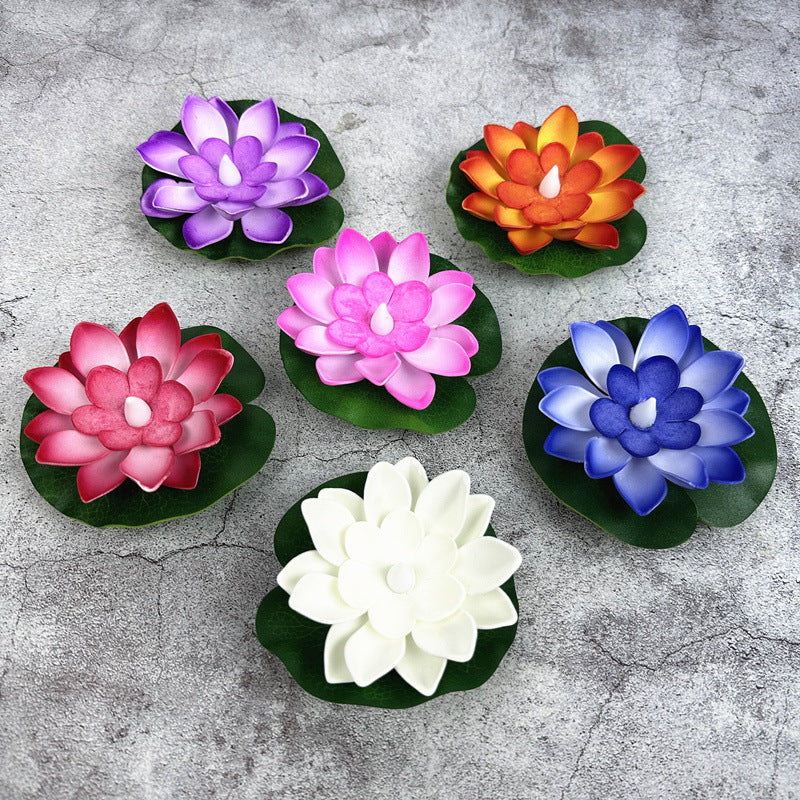 Floating Water Induction Lotus Colorful Waterproof Small Night Lamp