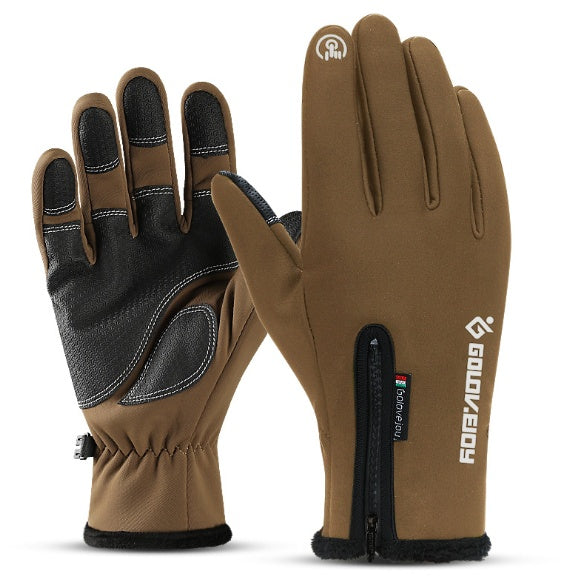 Thermal Fleece Lined Winter Water Resistant Touch Screen Non-slip Motorbike Riding Gloves