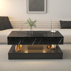 6.93IN High LED Coffee Table,Modern Coffee Table For Living Room,Living Room Tables,Large Living Room Furniture,LED Lights