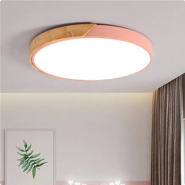 Led Ceiling Light Macaron Round Bedroom Light
