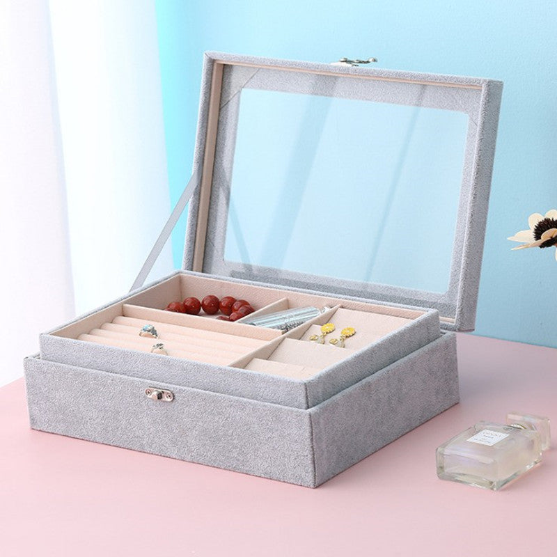 Ice Flower Velvet Jewellery Window Storage All Kinds Of Jjewelry Jewelry Box