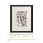 Black And White Lines High-end Abstract Paintingfor Hanging Retro Decorative Painting