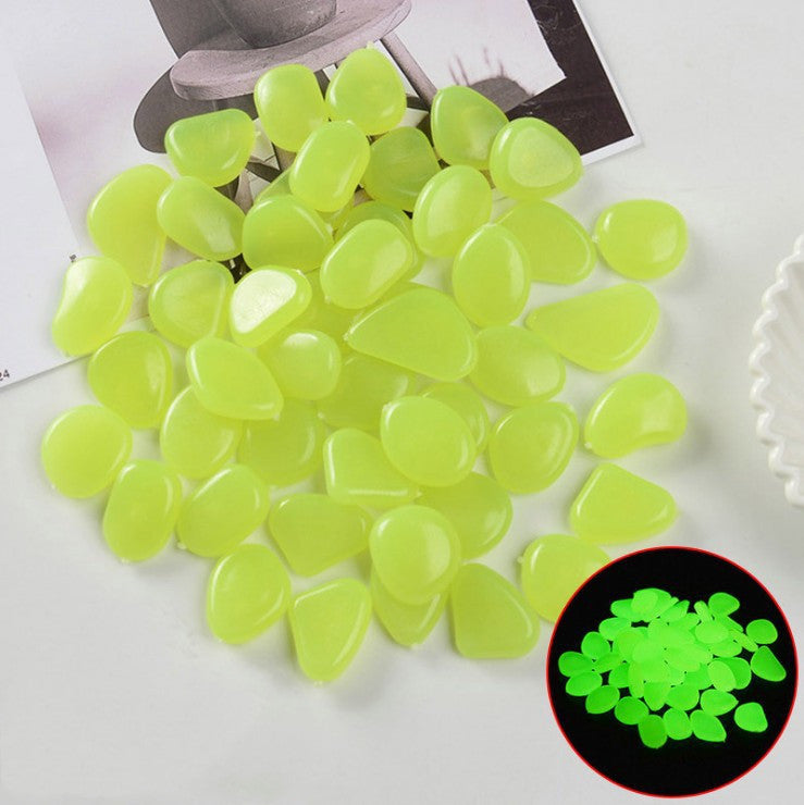 Luminous Stones Fluorescent Aquarium Pebbles Fish Tank Garden Luminous Stones