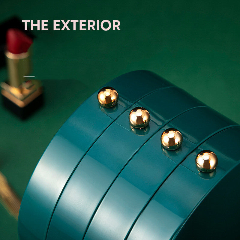 Jewelry Storage Box Desktop Dustproof Earrings Earrings Necklace Storage Box Screen Folding Jewelry Organizer