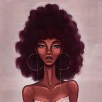 Art Design Graffiti Art Hip Hop African Girl with Black Hair Big Earring with Modern Building Shower Curtain for Bathroom Decor