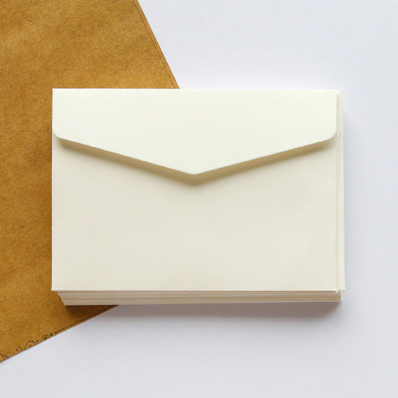 Simple Ivory White Envelope Greeting Card Storage Bag Mini Blank Envelope Can Be Customized