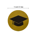 Round Graduation Sticker Graduation Cap And Diploma Label Party School Supplies Student Stationery Sticker