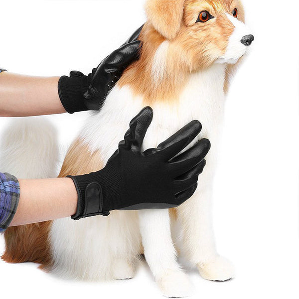 Pet Hair Grooming Glove Cats Soft Rubber Pet Hair Remover Dog Horse Cat Shedding Bathing Massage Brush