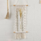 Woven Tapestry, Cotton Rope, Wall Hanging And Dried Flower Decoration