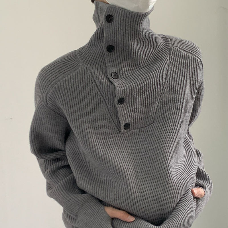 Men's Idle Style High-grade Round Neck Pullover Loose sweater