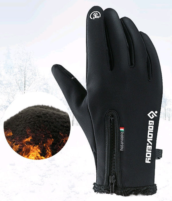 Thermal Fleece Lined Winter Water Resistant Touch Screen Non-slip Motorbike Riding Gloves