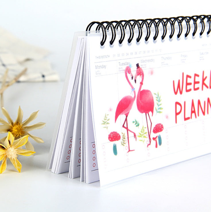 Cartoon tearable week planner