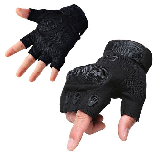 Tactical Gloves Army Military Men Gym Fitness Riding Half Finger Rubber Knuckle Protective Tactical Gloves