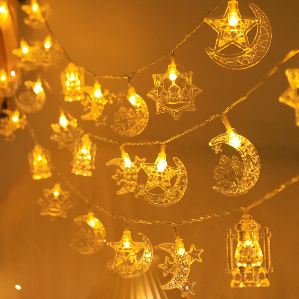 LED Moon Castle Lighting Chain Holiday Decoration