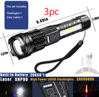White Laser Waterproof Strong Light Flashlight