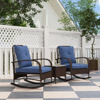 Rattan Chaise Lounge Chair, Wicker Patio Furniture Set