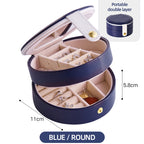 Jewelry Storage Box Desktop Dustproof Earrings Earrings Necklace Storage Box Screen Folding Jewelry Organizer