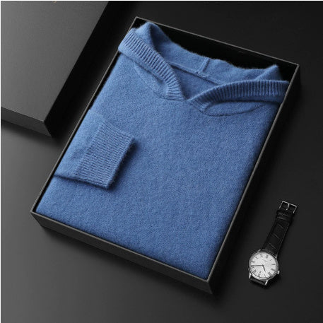 Cashmere Hooded Thickened Sweater Loose Men