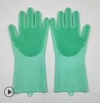 Silicone Heat-resistant Cleaning Brush Scrubbing Gloves
