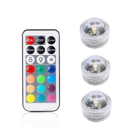 Remote control diving light 3CM diamond twist full color red green blue white warm white waterproof LED light