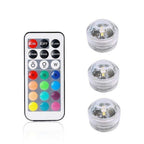 Remote control diving light 3CM diamond twist full color red green blue white warm white waterproof LED light