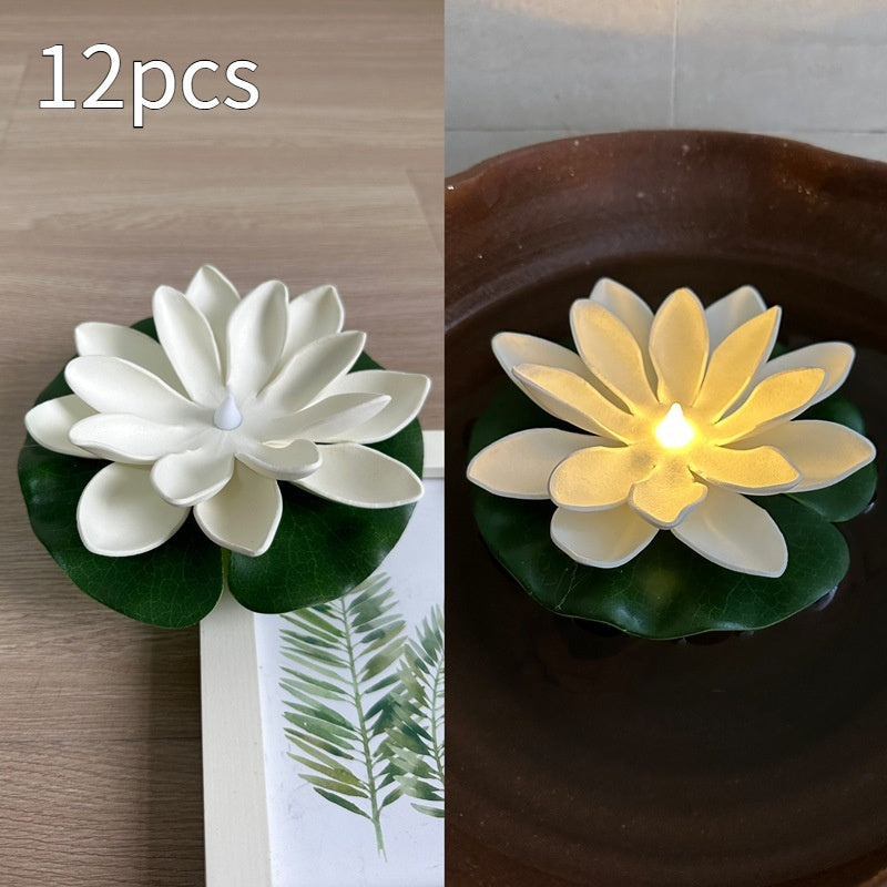 Floating Water Induction Lotus Colorful Waterproof Small Night Lamp