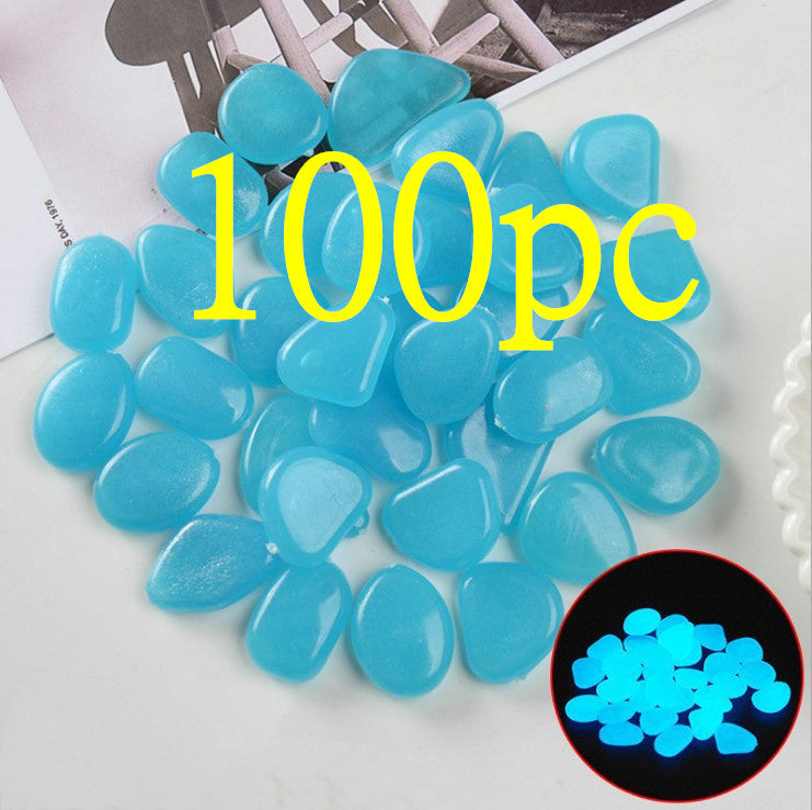 Luminous Stones Fluorescent Aquarium Pebbles Fish Tank Garden Luminous Stones