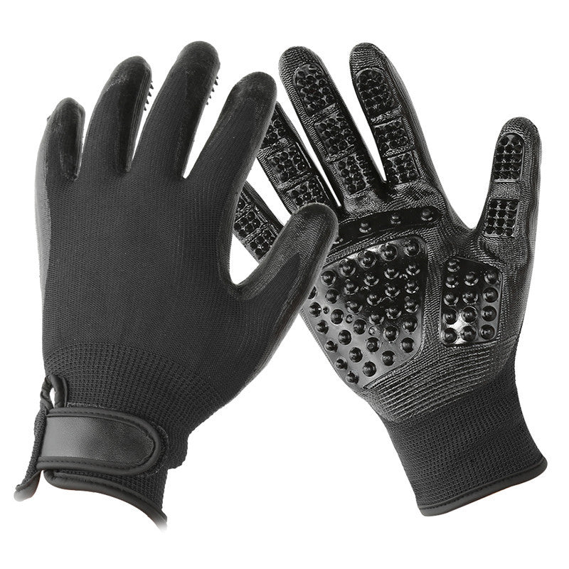 Pet Hair Grooming Glove Cats Soft Rubber Pet Hair Remover Dog Horse Cat Shedding Bathing Massage Brush