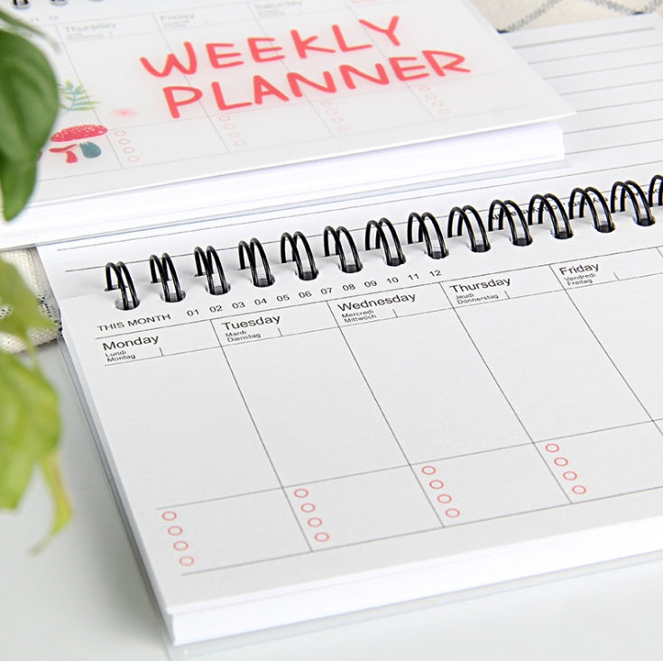 Cartoon tearable week planner