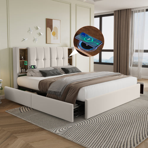 Metal Velvet Bed Frame