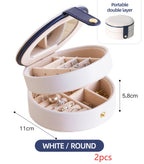 Jewelry Storage Box Desktop Dustproof Earrings Earrings Necklace Storage Box Screen Folding Jewelry Organizer