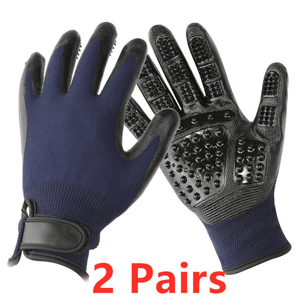 Pet Hair Grooming Glove Cats Soft Rubber Pet Hair Remover Dog Horse Cat Shedding Bathing Massage Brush