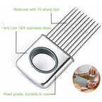 Onion Holder Slicer Vegetable Tools Tomato Cutter Stainless Steel Kitchen Gadget