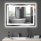 Anti-fog LED Bathroom Mirror With Dual Light Source And Three Lighting Modes