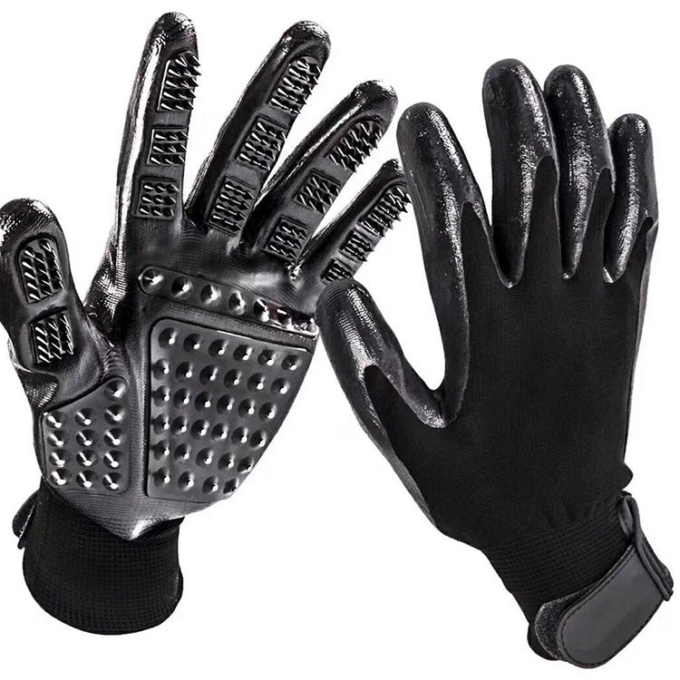 Pet Hair Grooming Glove Cats Soft Rubber Pet Hair Remover Dog Horse Cat Shedding Bathing Massage Brush