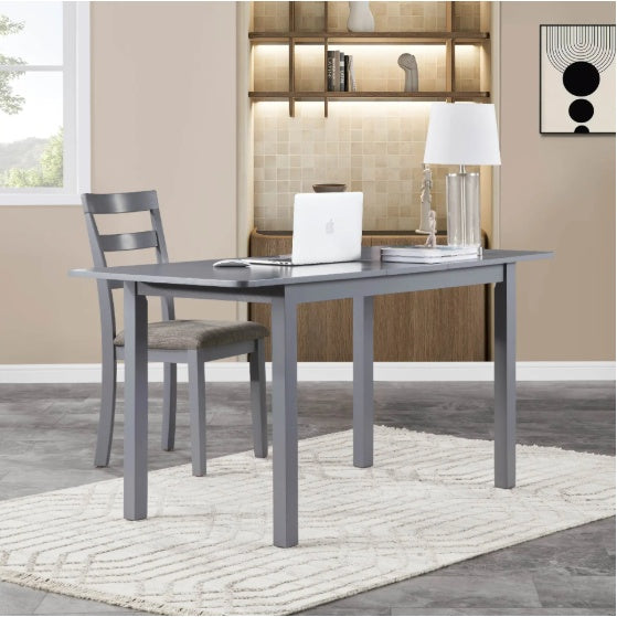 59 Extendable Dining Table, Modern House Dining Room Table For 4-8, Wooden Kitchen Table , Dining Room, Working Office, Home Living Room Furniture For Small Space, Dark Gray