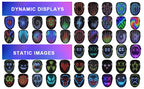 Led Mask Gesture Sensing With 50 Pattern Halloween Cosplay