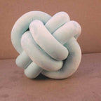 Knotted Plush Ball Design Round Throw Pillow