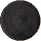 Black crystal large plate ceramic plate home dessert plate round flat plate