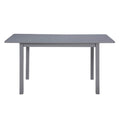 59 Extendable Dining Table, Modern House Dining Room Table For 4-8, Wooden Kitchen Table , Dining Room, Working Office, Home Living Room Furniture For Small Space, Dark Gray