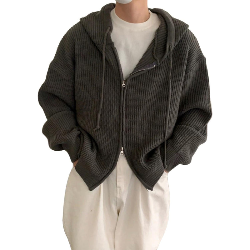 Idle Style Hooded Sweater Coat Men