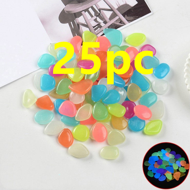 Luminous Stones Fluorescent Aquarium Pebbles Fish Tank Garden Luminous Stones