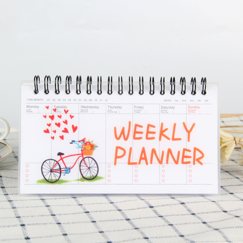 Cartoon tearable week planner