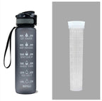 1L Tritan Water Bottle With Time Marker Bounce Cover Motivational Water Bottle Cycling Leakproof Cup For Sports Fitness Bottles