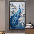 New 5d diamond painting full of peacock blue porch diamond painting