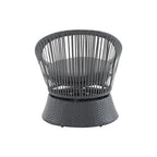 26.7 Modern Gray Wicker Lounge Chair With Rattan And Iron Frame, Featuring A Stylish Round Design, Perfect For Living Room, Patio, Or Balcony Relaxation