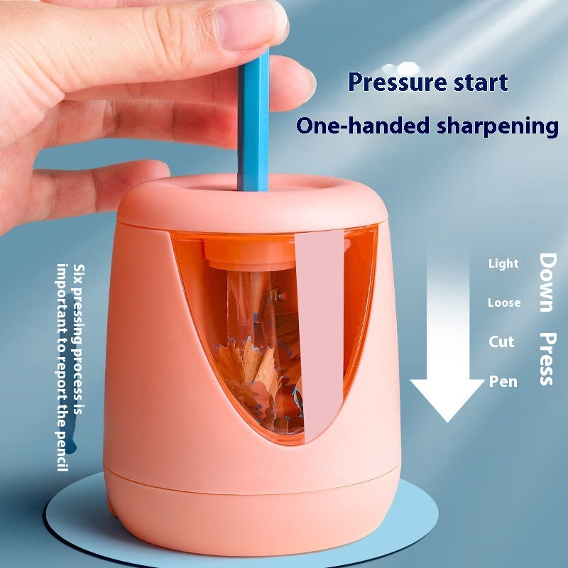 Automatic Cute Children's Pencil Sharpener Roll Portable Electric Pencil Sharpener